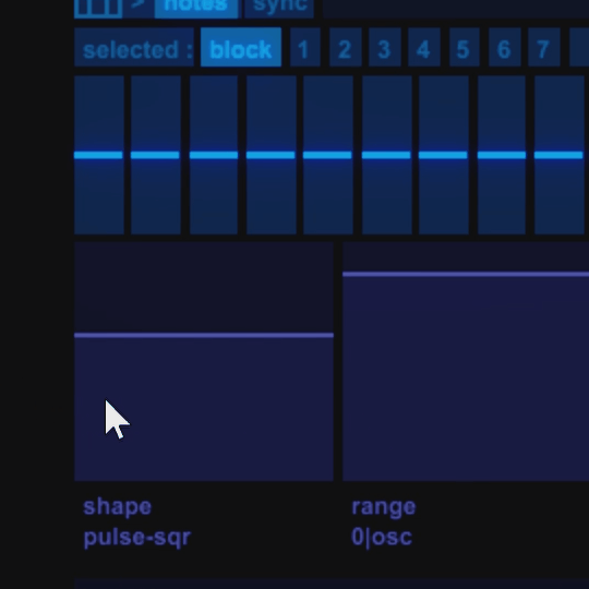 selecting individual voice sliders